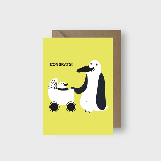 Penguin Baby Congrats Greeting Card