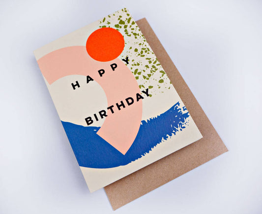 The Completist - Memphis Brush Birthday Card