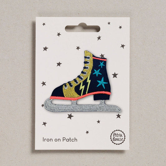 Ice Skate Iron on Patch