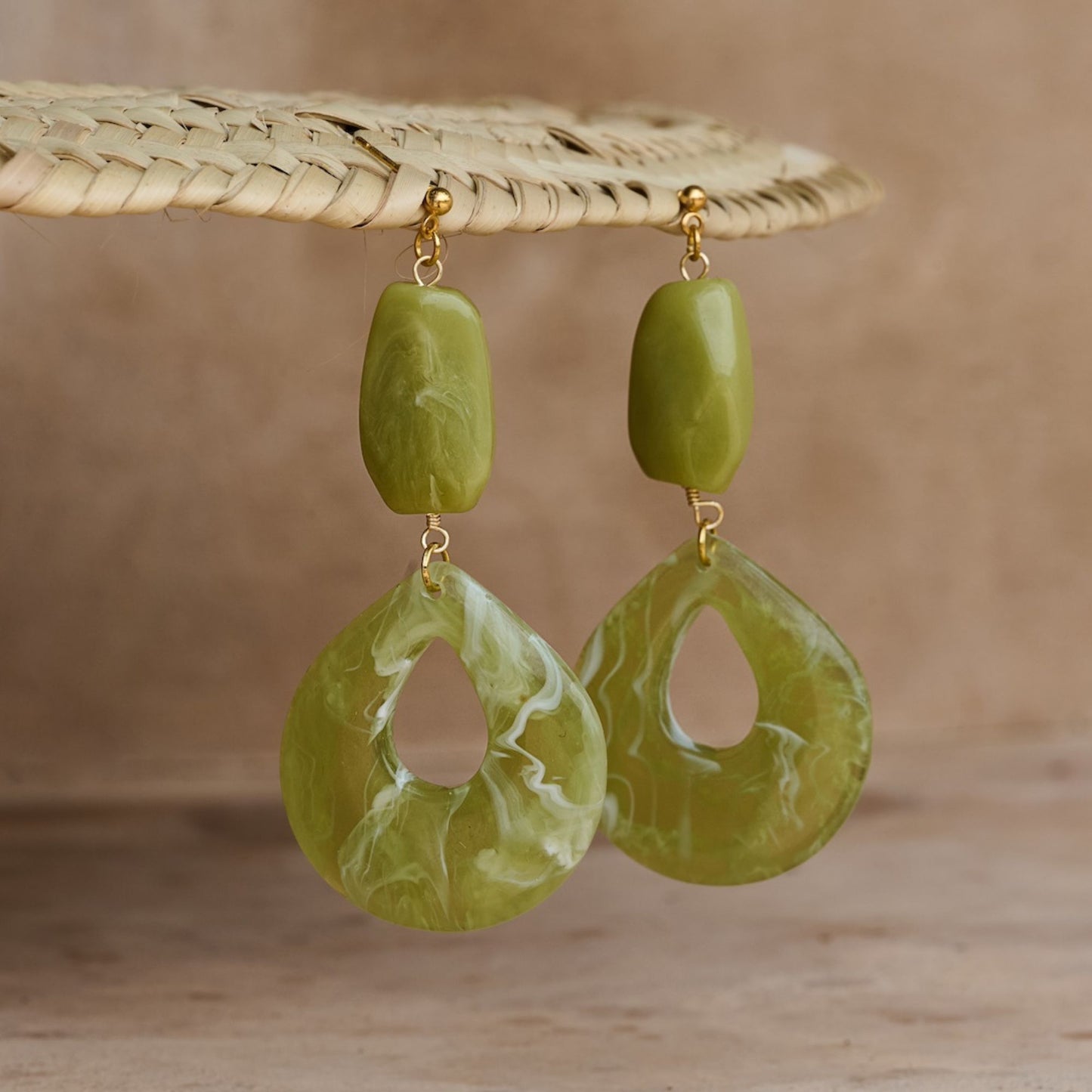 A Weathered Penny Palm Earrings