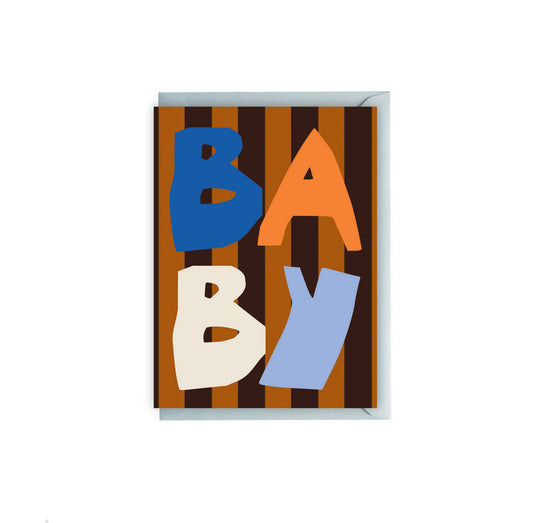 Stripe New Baby Greeting Card
