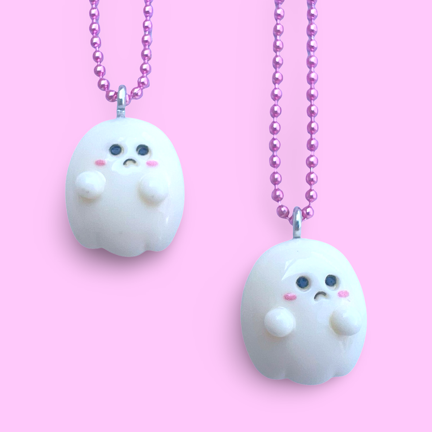 Pop Cutie Tiny Ghost Kids Handmade Necklace