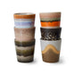 HKliving Ceramic 70's Elements Coffee Mugs (set of 6)