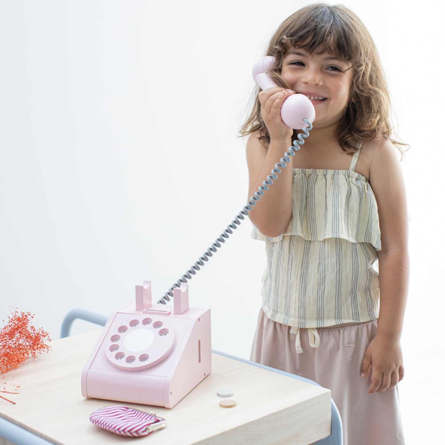 kiko+ & gg Pink Wooden Telephone