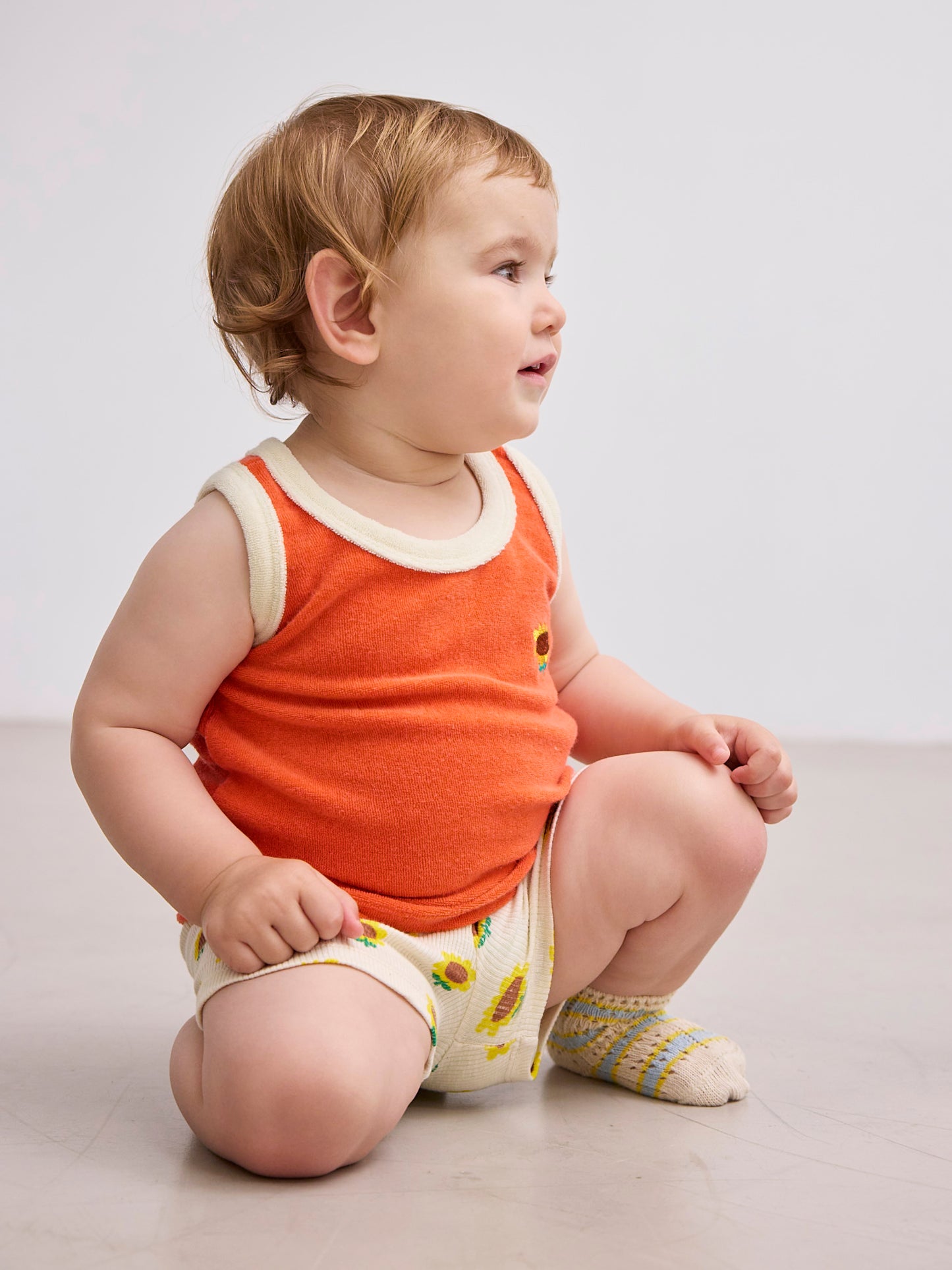 Bobo Choses Baby Sunflower Terry Cloth Tank Top