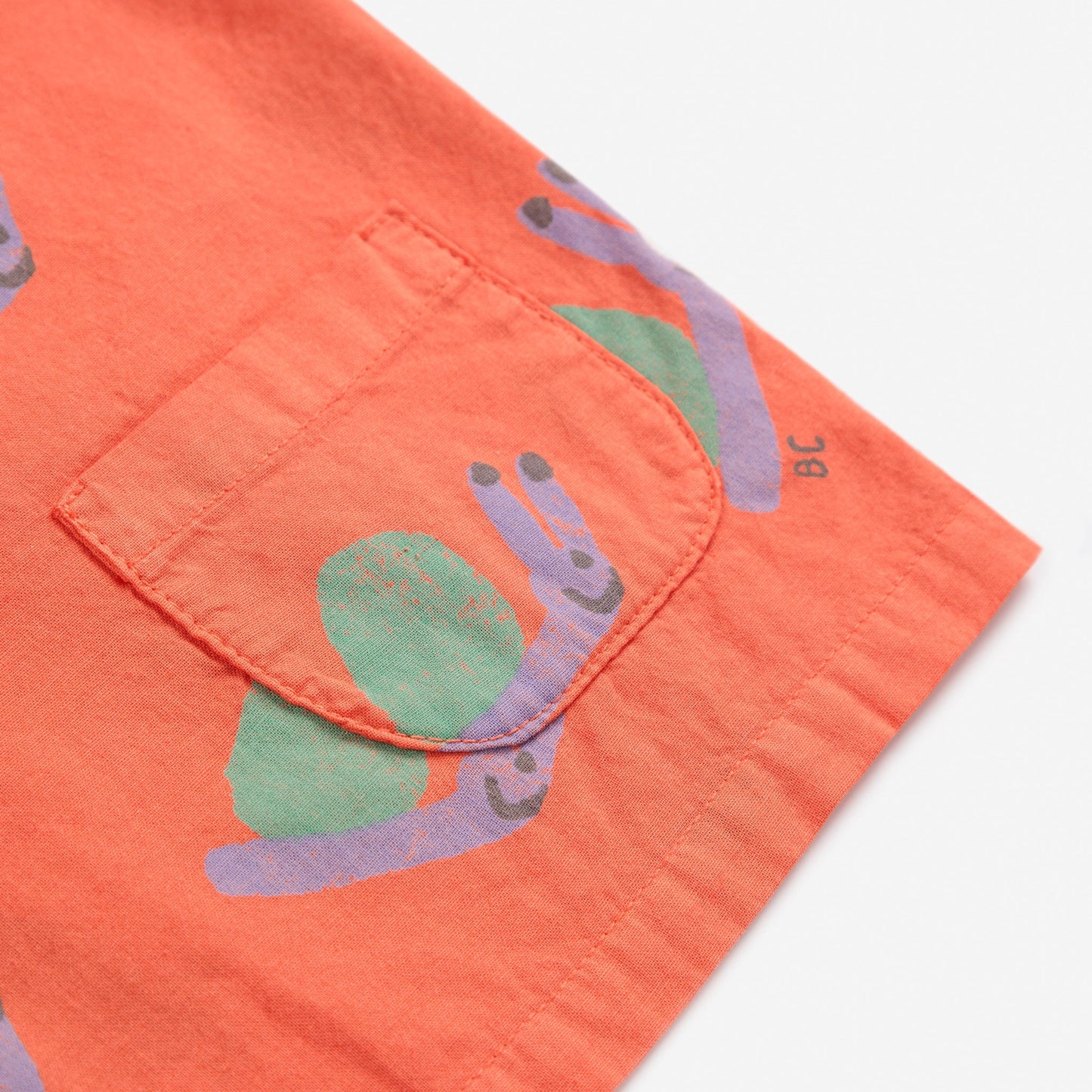 Bobo Choses Baby Funny Snail All Over Woven Top