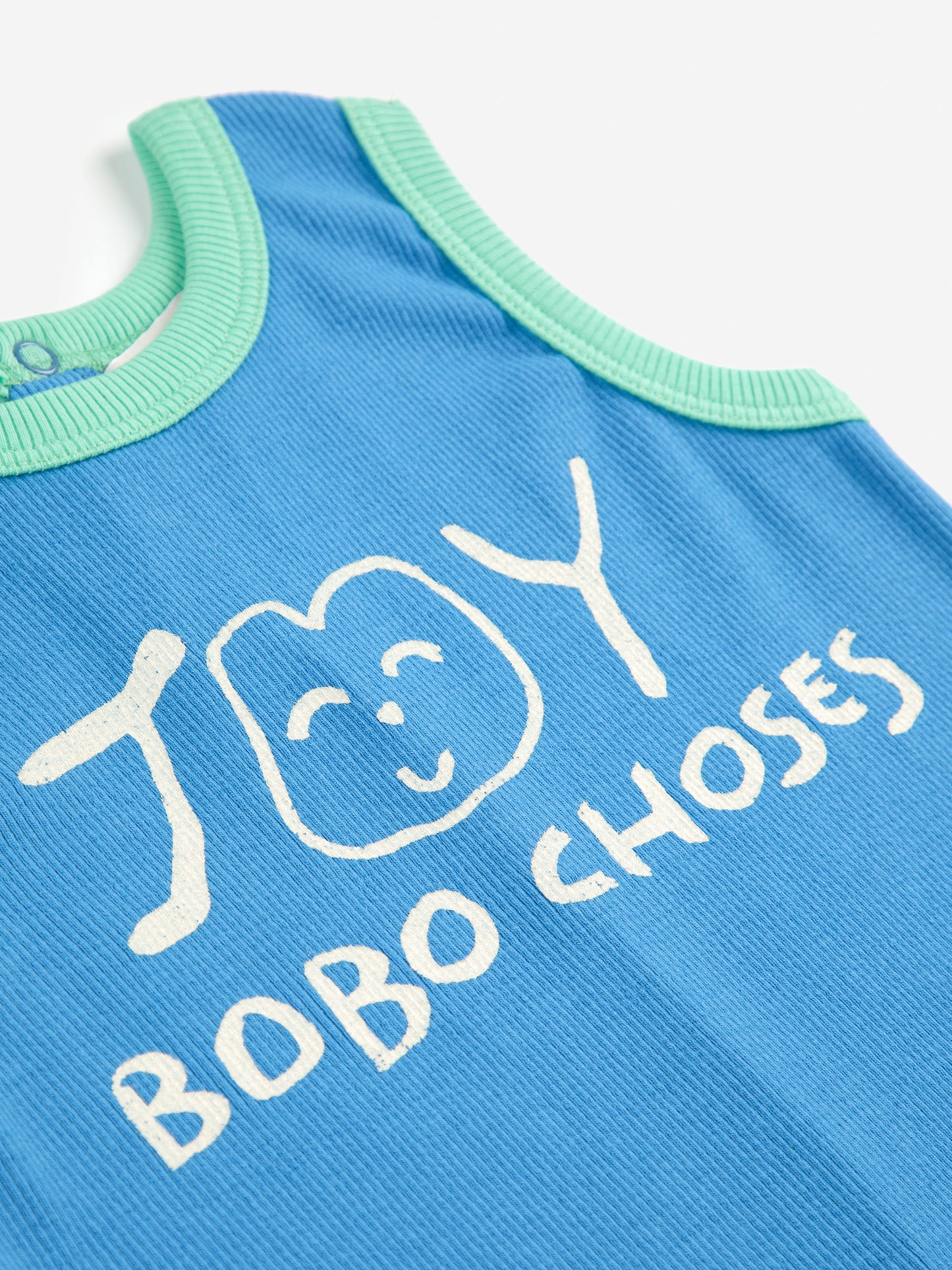 Bobo Choses Baby Smiling Blue Playsuit