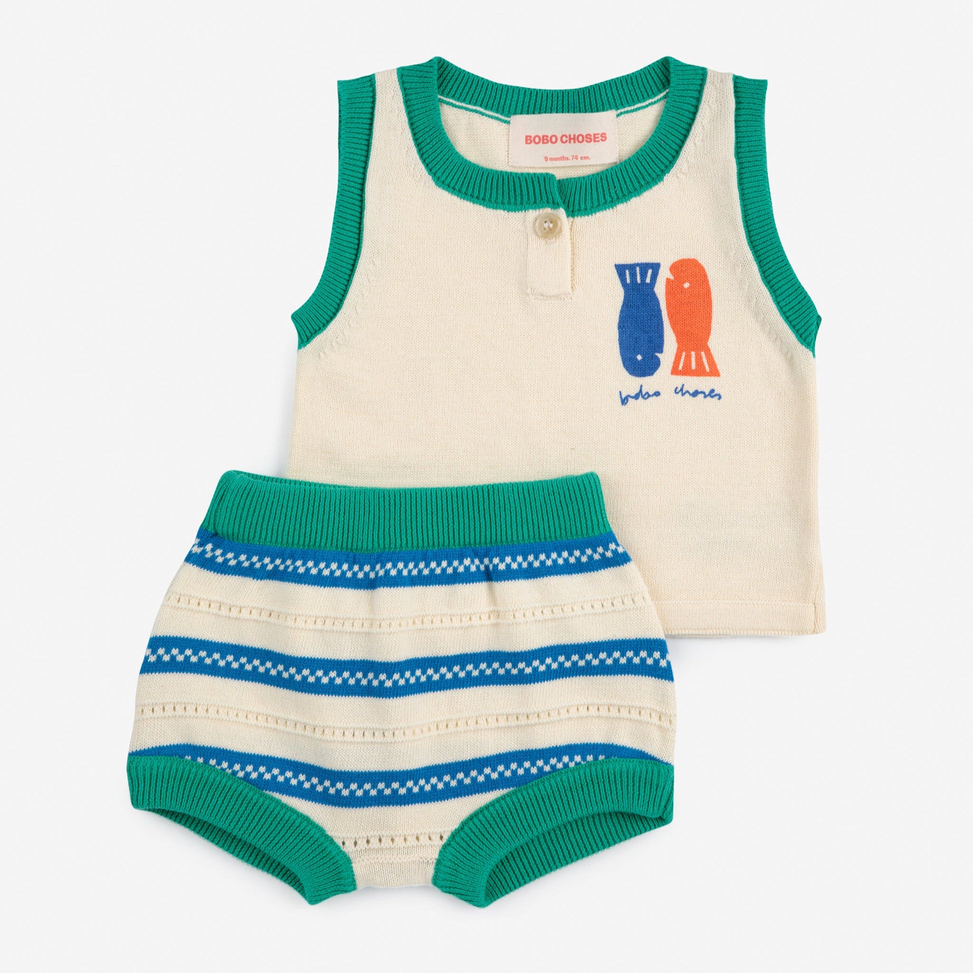 bobo choses lucky fish organic cotton baby set