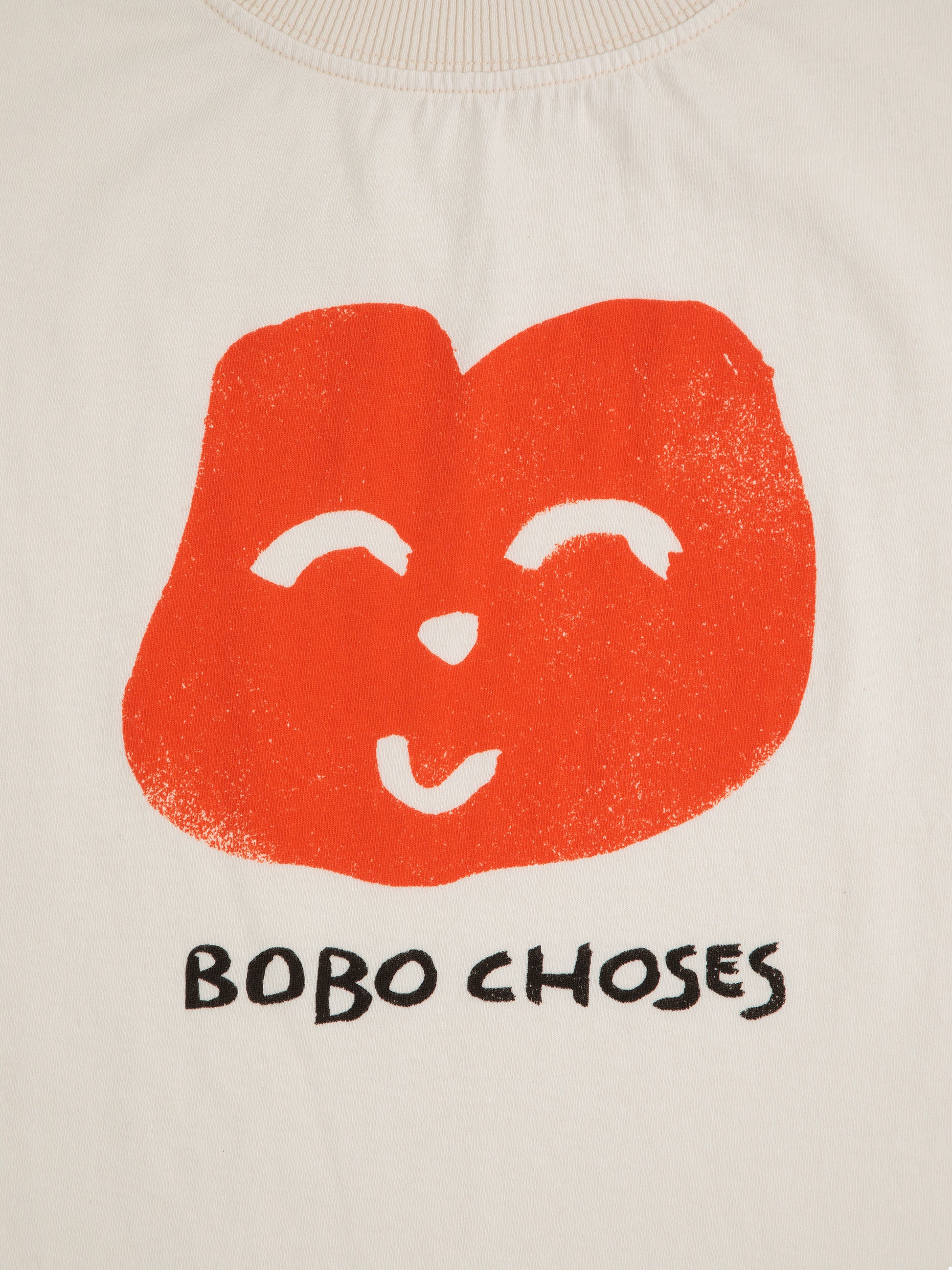 Bobo Choses Joyful face print tshirt - offwhite