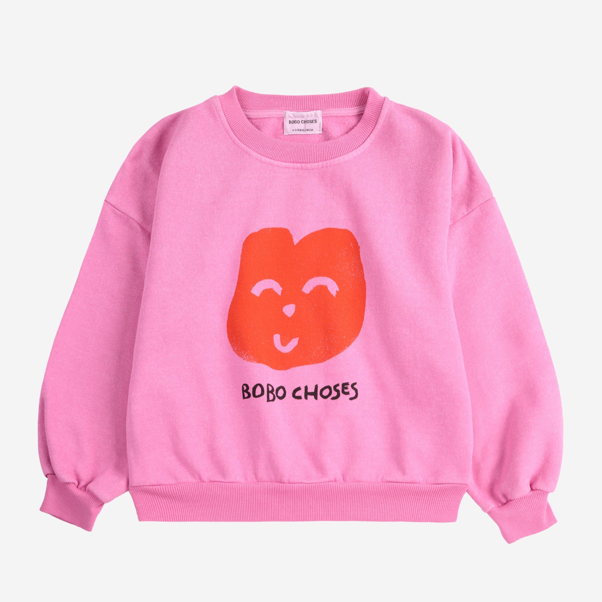 Bobo Choses Joyful Face sweatshirt Fuchsia