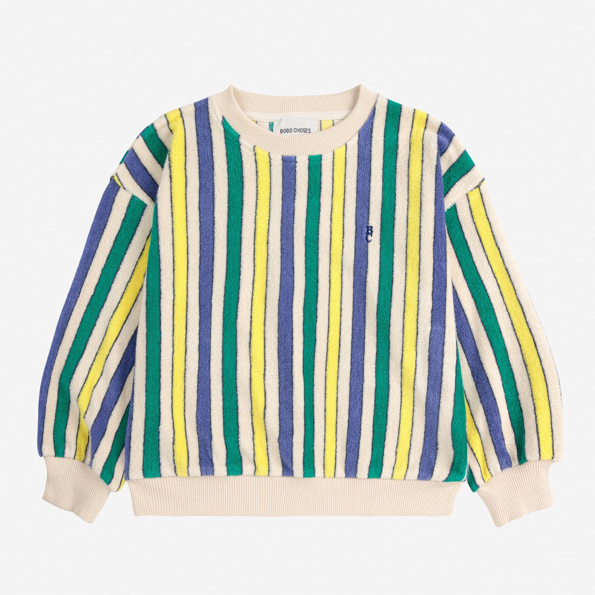 Bobo choses striped terry cloth sweatshirt