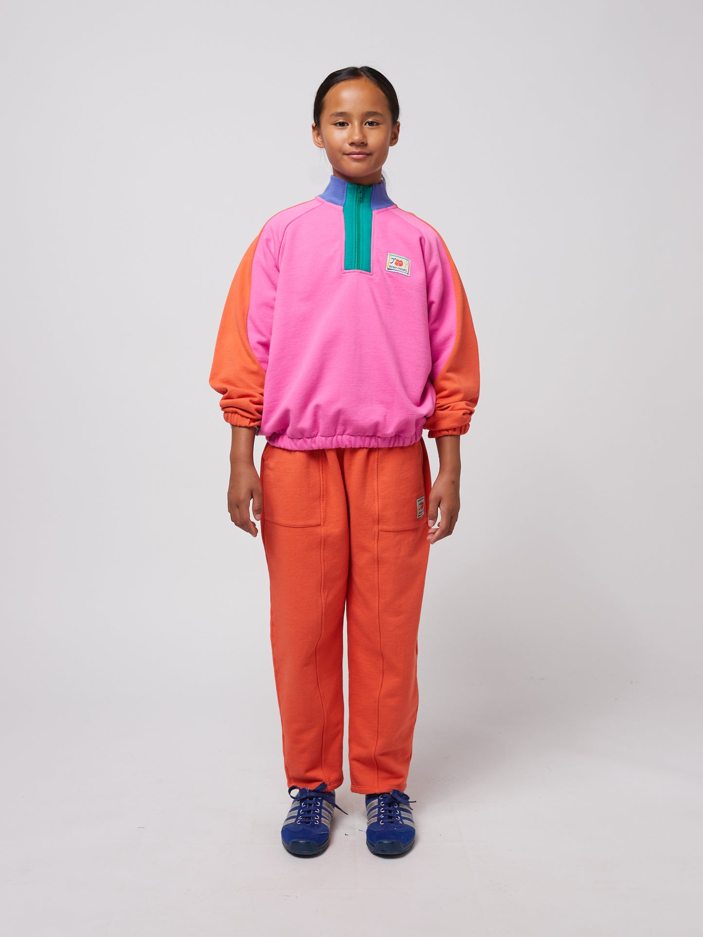 Bobo Choses Smiling Colour Block 1/4 Zipped Sweatshirt