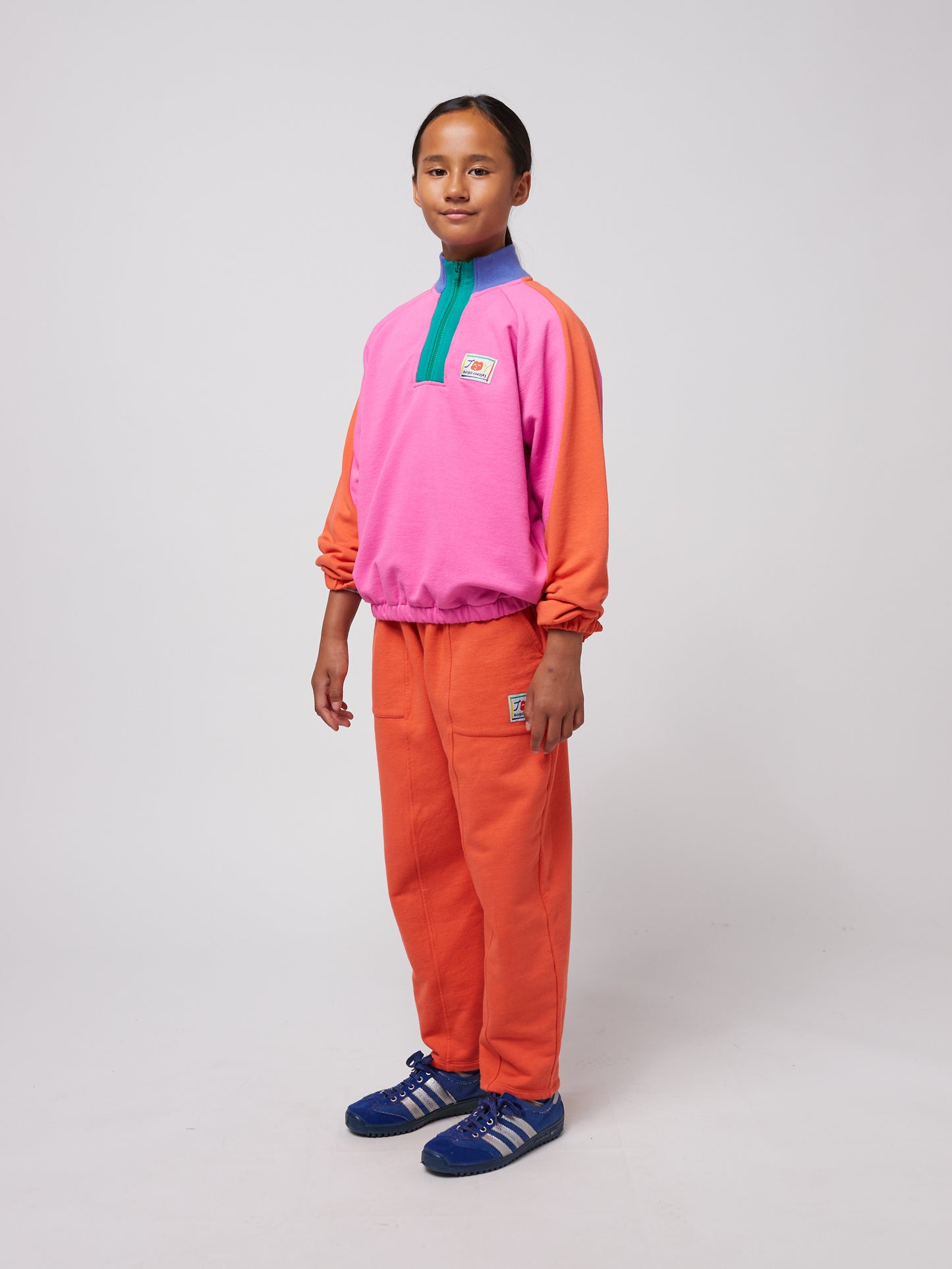 Bobo Choses Smiling Colour Block 1/4 Zipped Sweatshirt