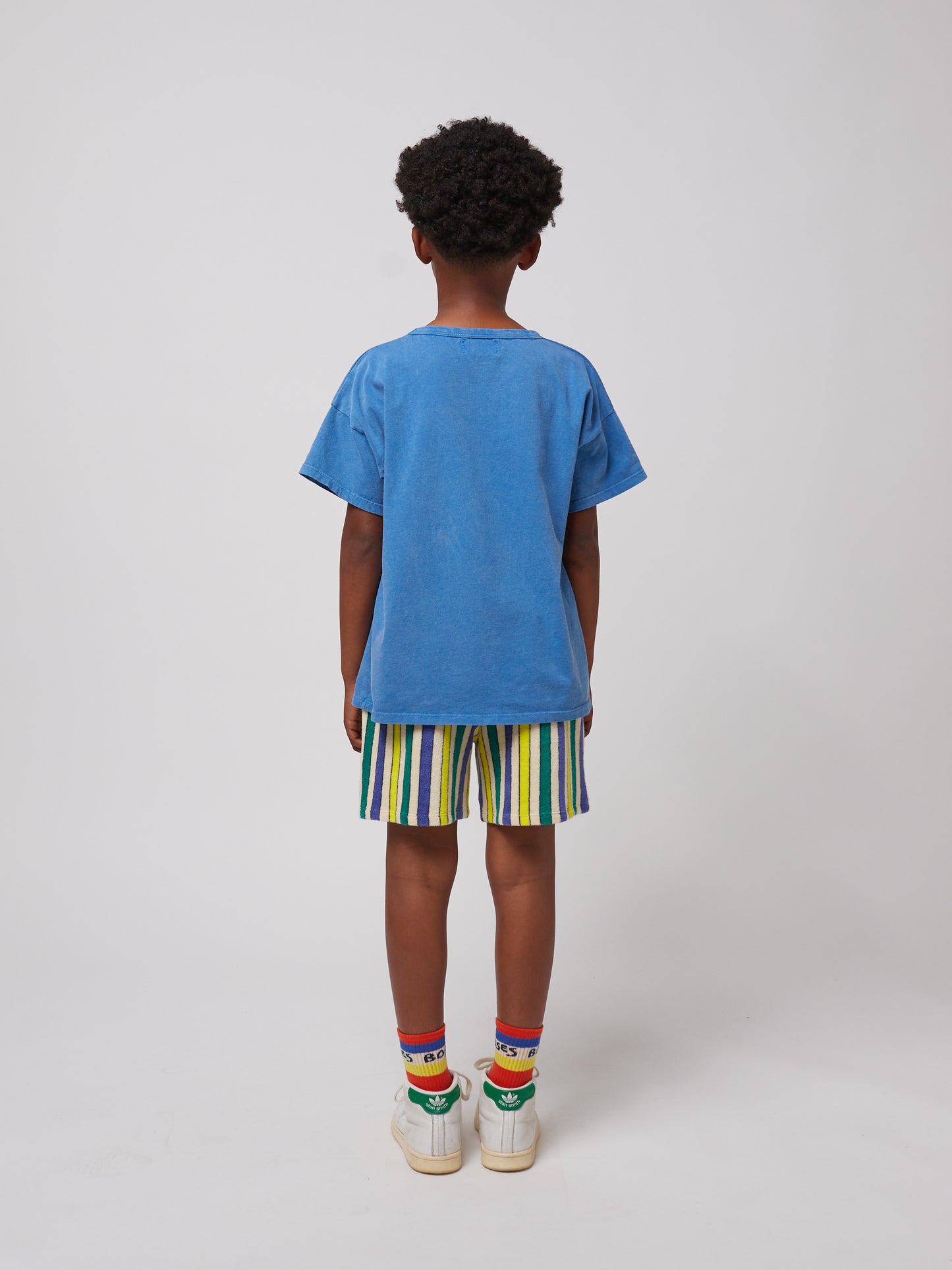 Bobo Choses Multicolor Stripes Terry Cloth Bermuda Shorts