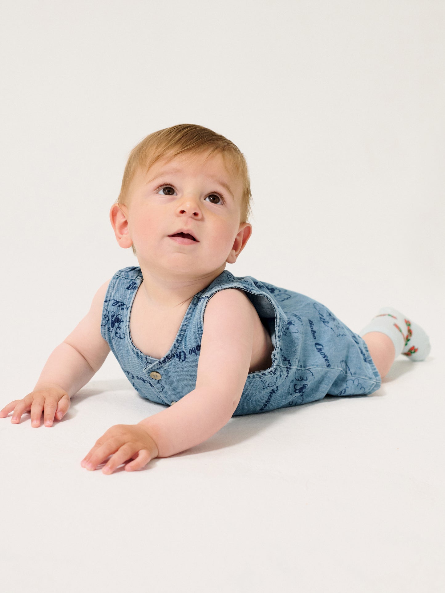 Bobo Choses Baby Pickles The Dog Denim Playsuit