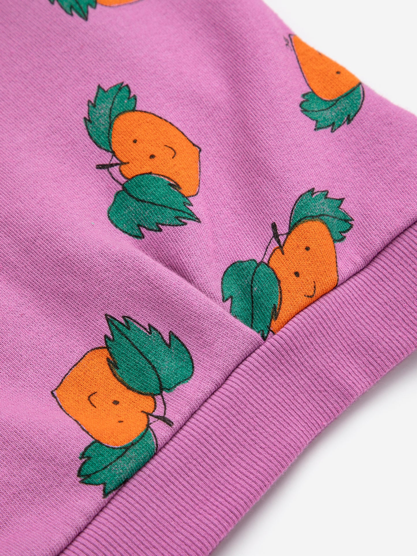 Bobo Choses Tangerine All Over Cropped Sweatshirt