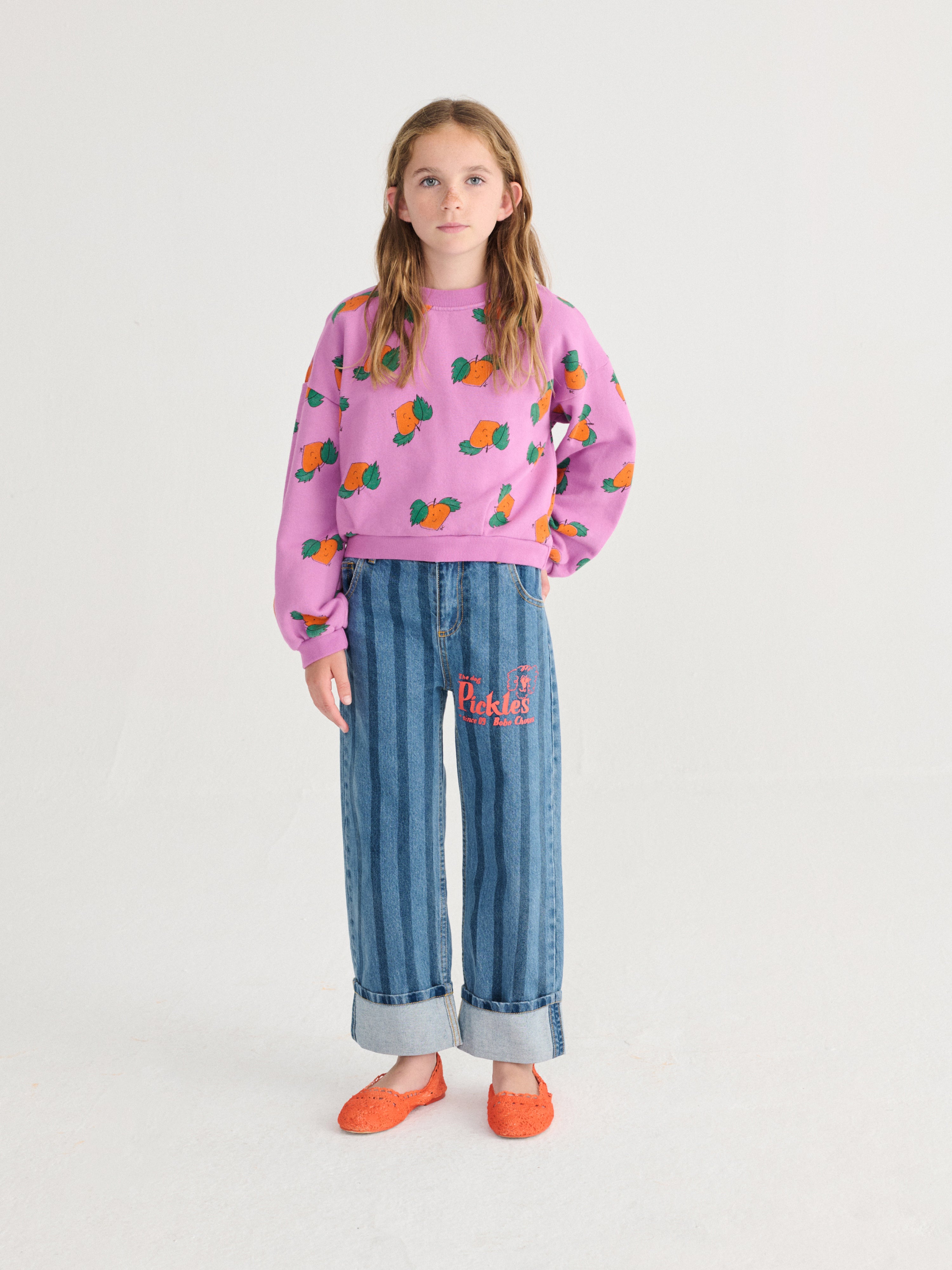 Bobo Choses Tangerine All Over Cropped Sweatshirt – Cissy Wears