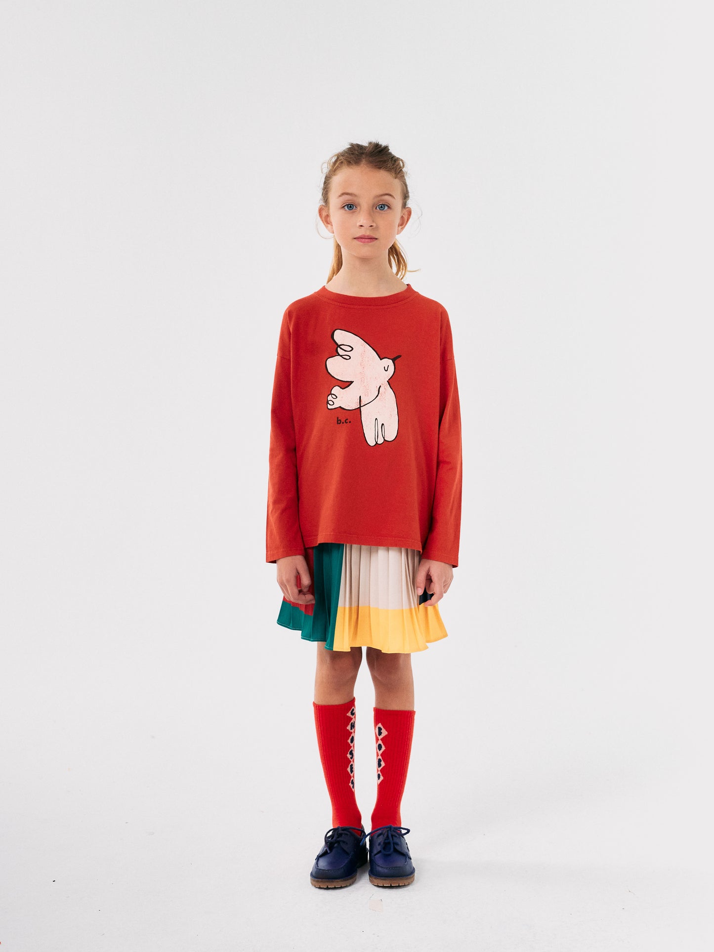 Bobo Choses Colour Block Pleated Woven Skirt