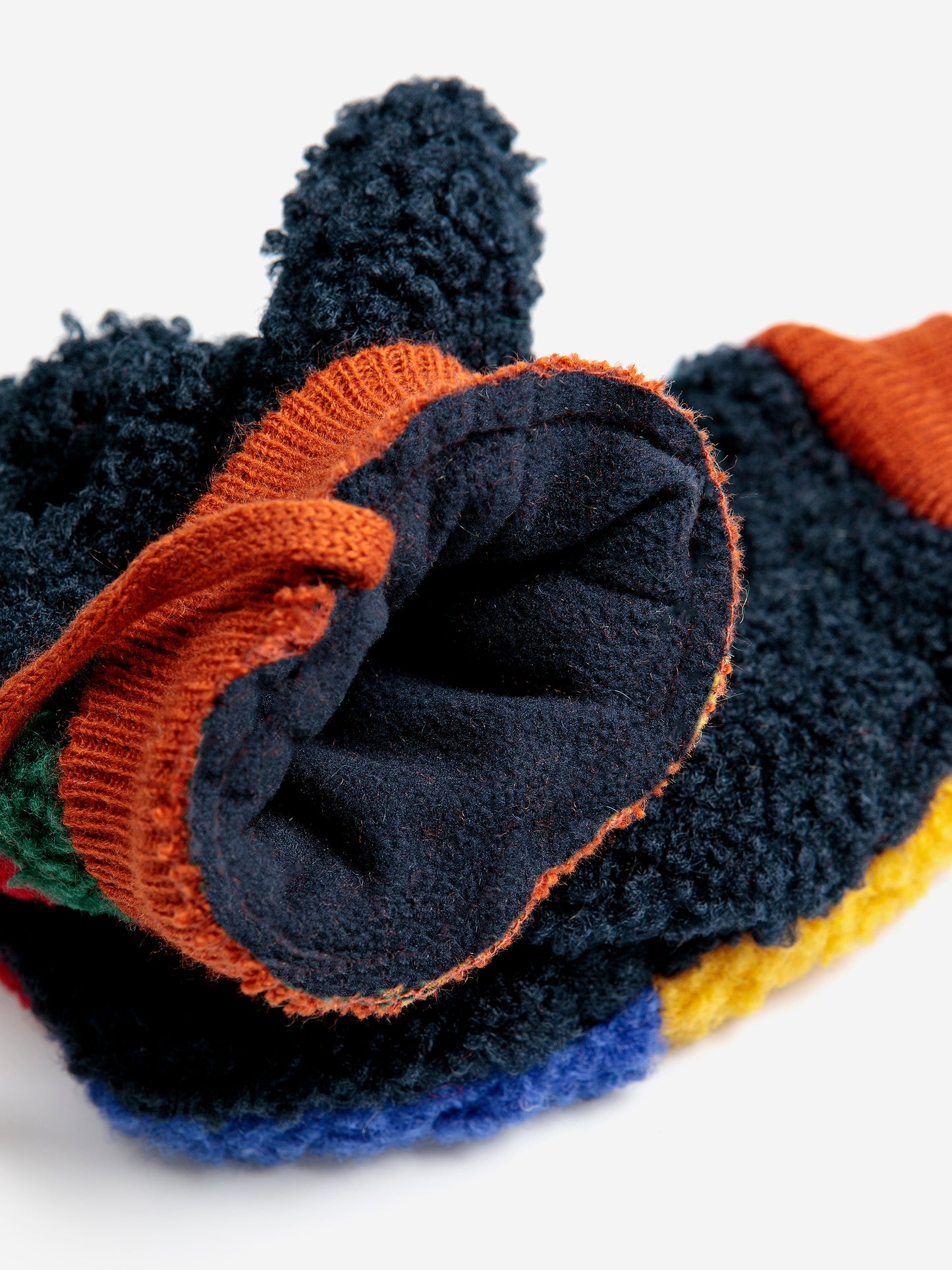 Bobo Choses Baby Colour Block Sheepskin Mittens