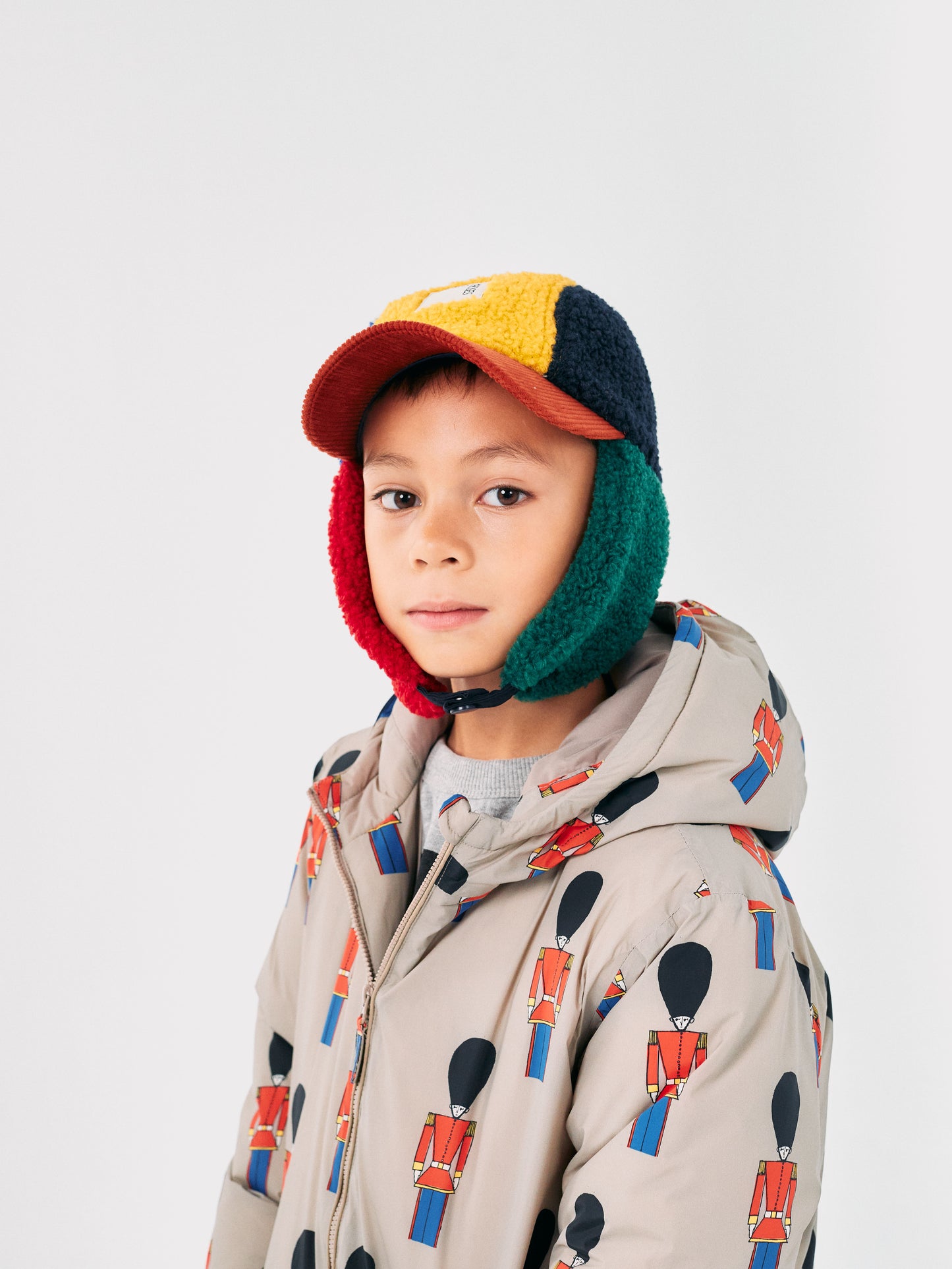 Bobo Choses Colour Block Sheepskin Chapka