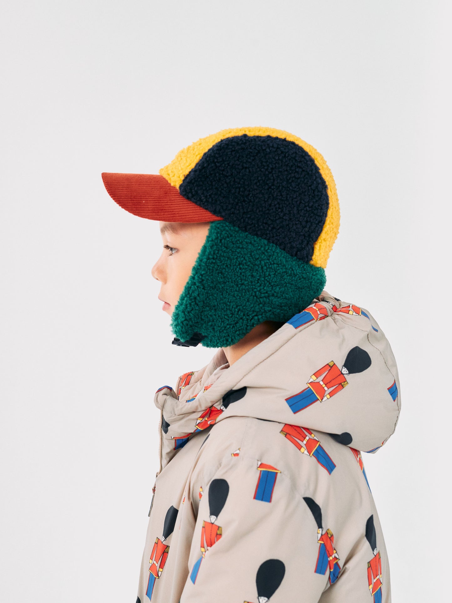 Bobo Choses Colour Block Sheepskin Chapka