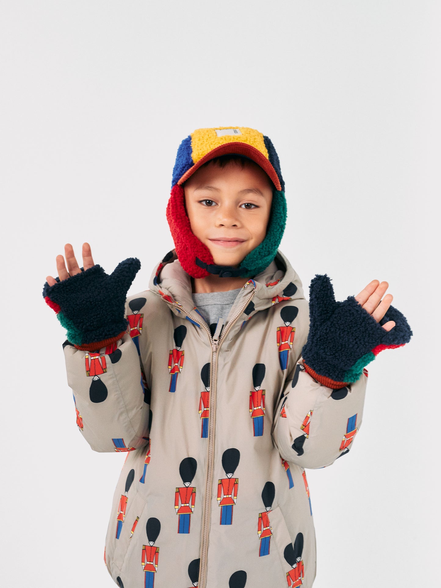 Bobo Choses Colour Block Sheepskin Chapka