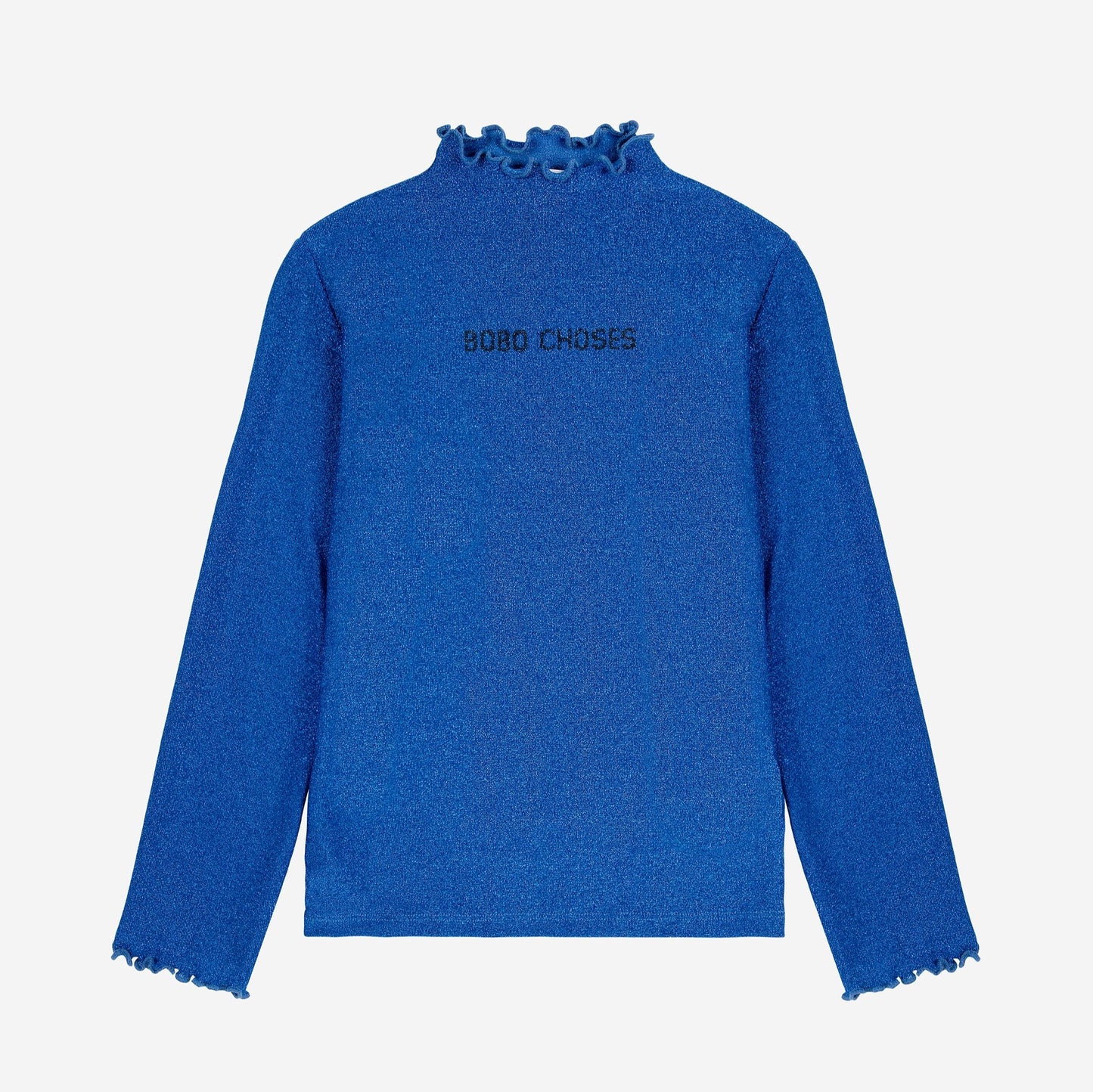 Bobo Choses Blue Glitter Turtle Neck T-shirt