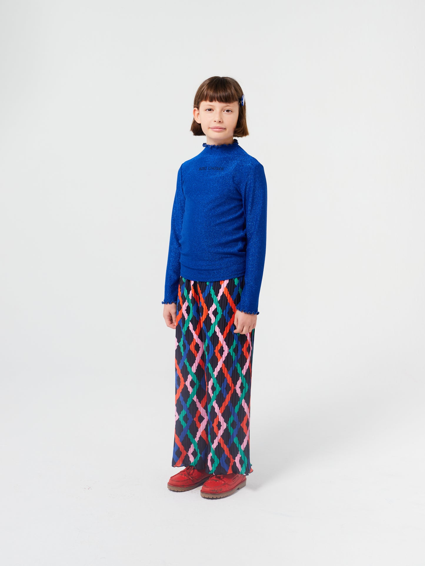 Bobo Choses Blue Glitter Turtle Neck T-shirt