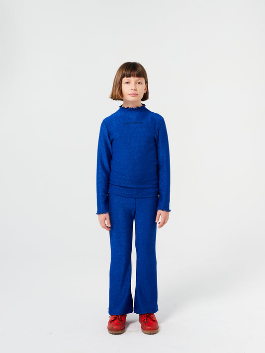 Bobo Choses Blue Glitter Flared Pants