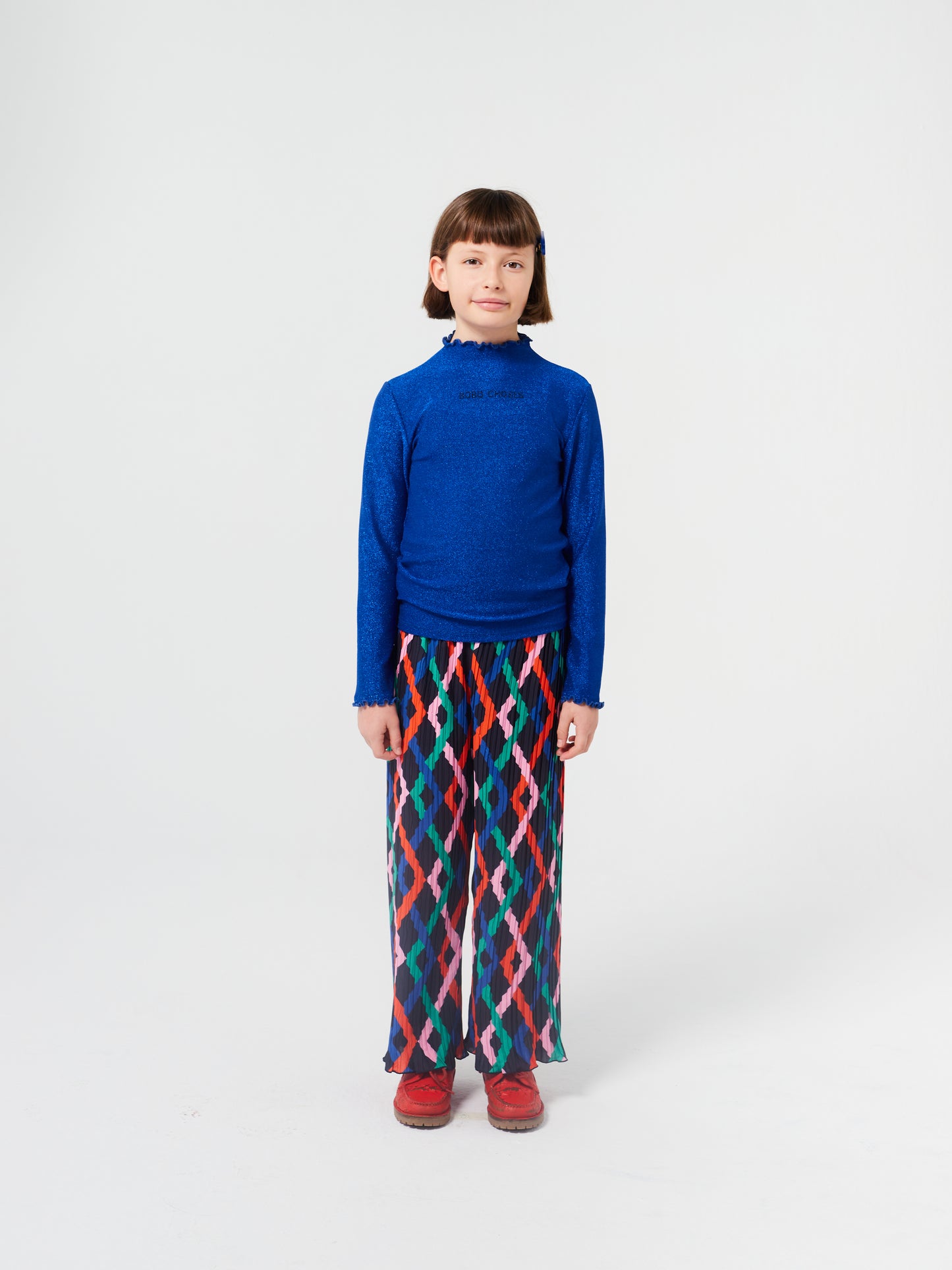 Bobo Choses Blue Glitter Turtle Neck T-shirt