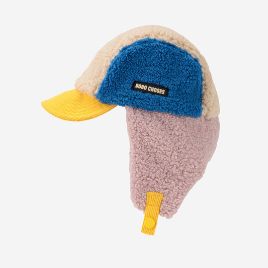Bobo Choses Baby Colour Block Sheepskin Chapka