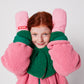Bobo Choses Pink Bicolour Mittens