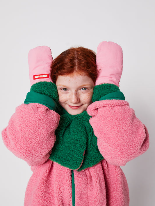 Bobo Choses Pink Bicolour Mittens