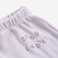 Bobo Choses Baby Lilac Velvet Footed Leggings