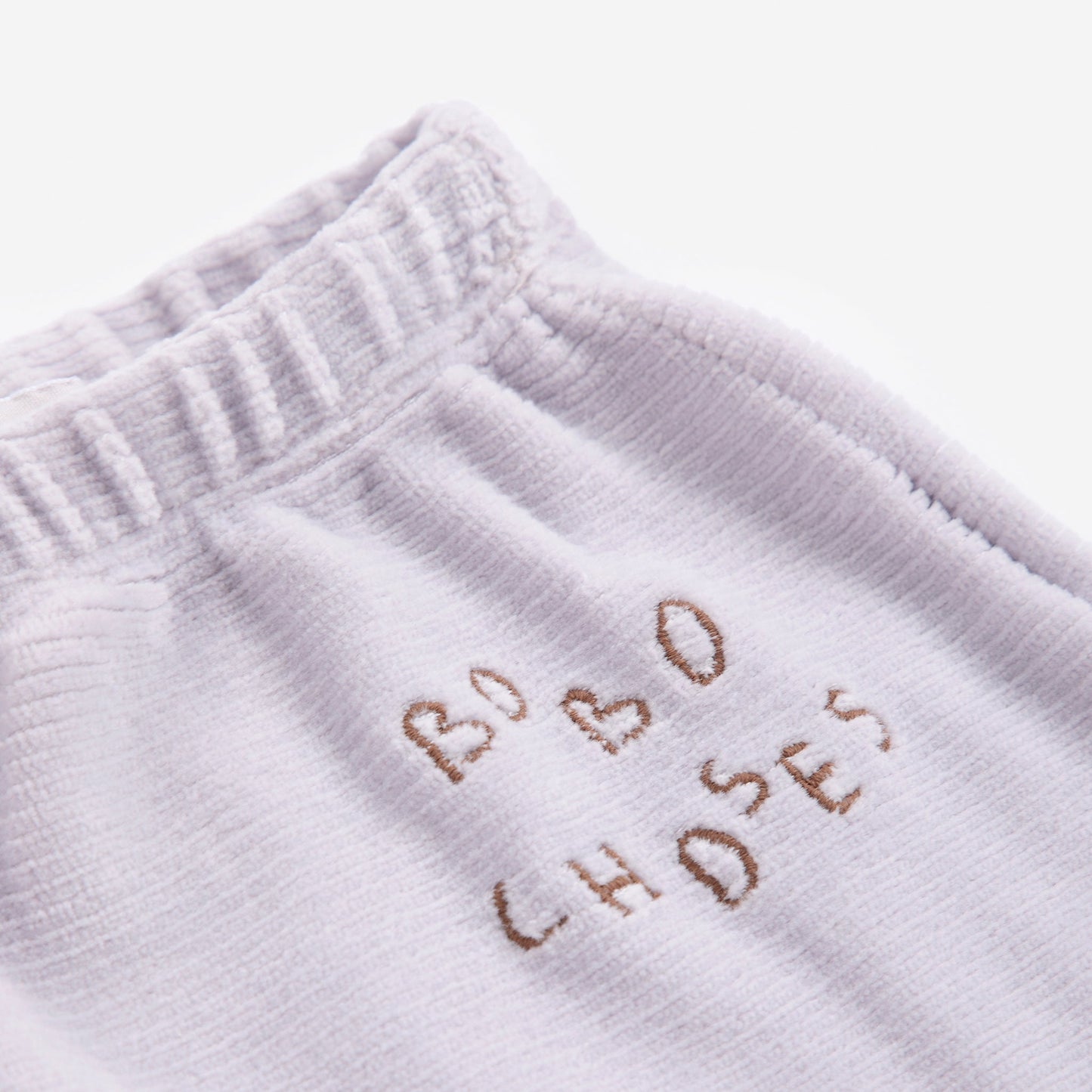 Bobo Choses Baby Lilac Velvet Footed Leggings