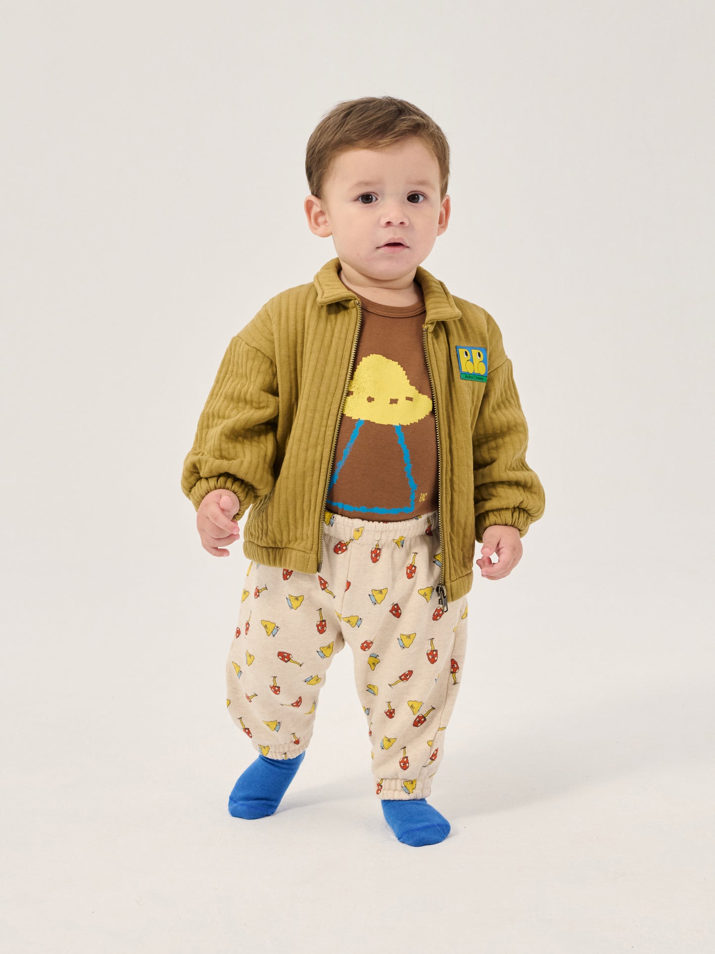 Bobo Choses Baby Tag Quilted Zipped Sweatshirt