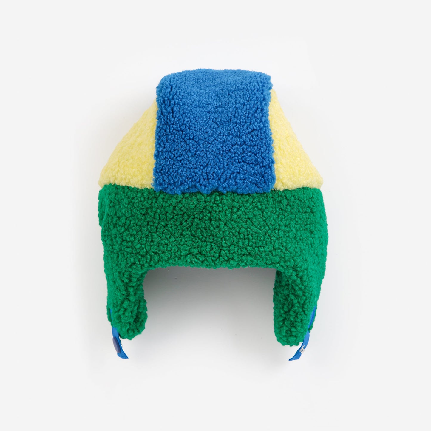 Bobo Choses Baby Yellow/Blue/Green Colour Block Sheepskin Chapka