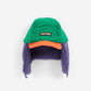 Bobo Choses Baby Green/Purple Colour Block Sheepskin Chapka