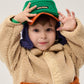 Bobo Choses Baby Green/Purple Colour Block Sheepskin Chapka