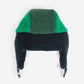 Bobo Choses Green/Blue Colour Block Sheepskin Chapka