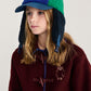 Bobo Choses Green/Blue Colour Block Sheepskin Chapka