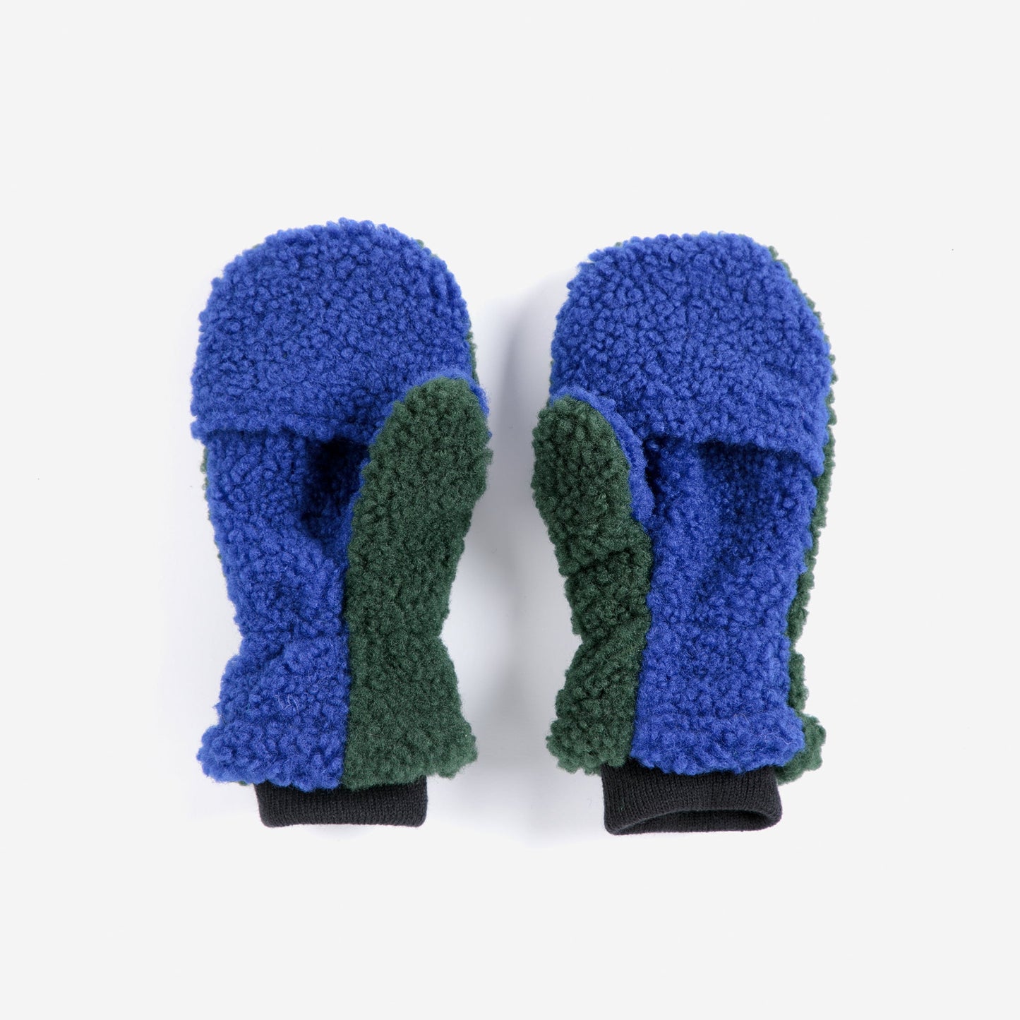 Bobo Choses Blue/Green  Colourblock Sheepskin Mittens