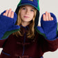 Bobo Choses Green/Blue Colour Block Sheepskin Chapka
