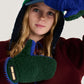 Bobo Choses Blue/Green  Colourblock Sheepskin Mittens