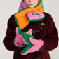 Bobo Choses Pink/Green Colour Block Neck Warmer