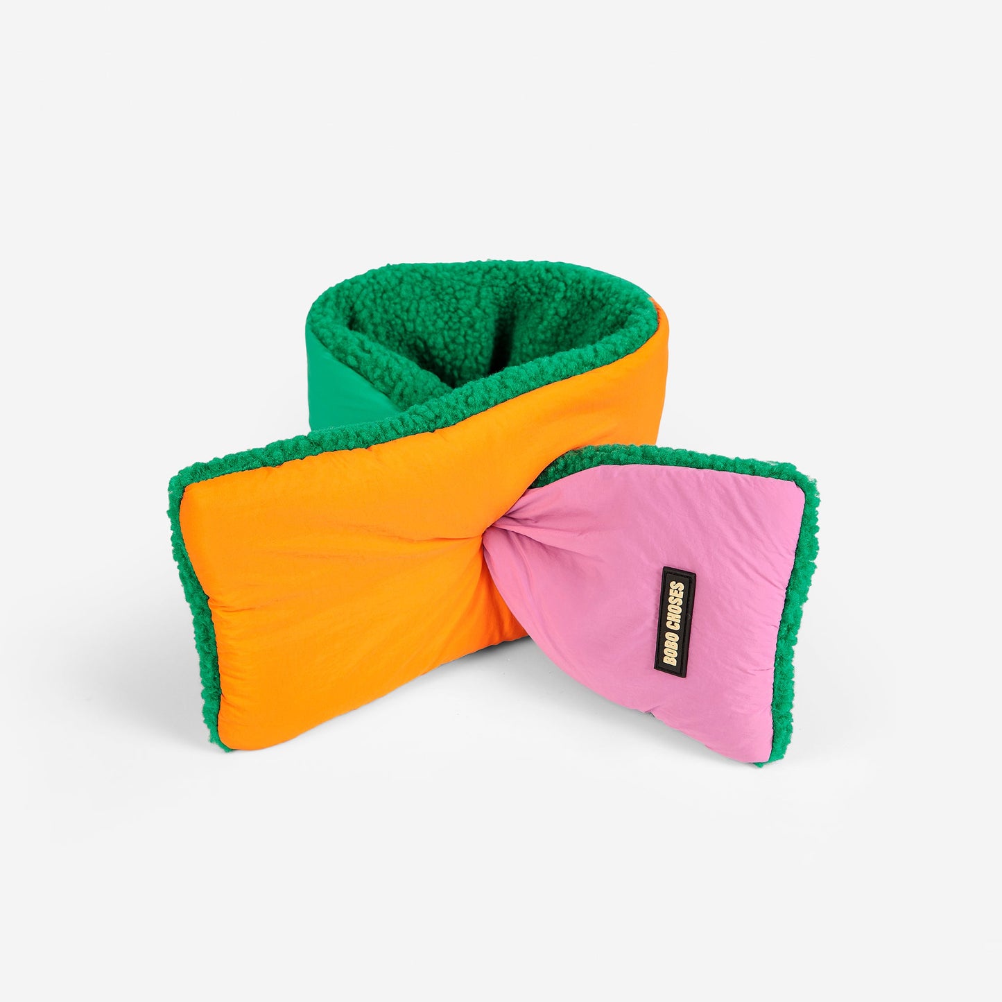Bobo Choses Pink/Green Colour Block Neck Warmer