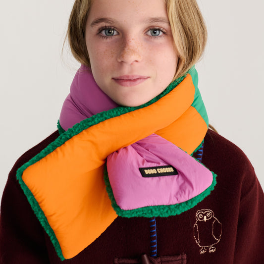 Bobo Choses Pink/Green Colour Block Neck Warmer