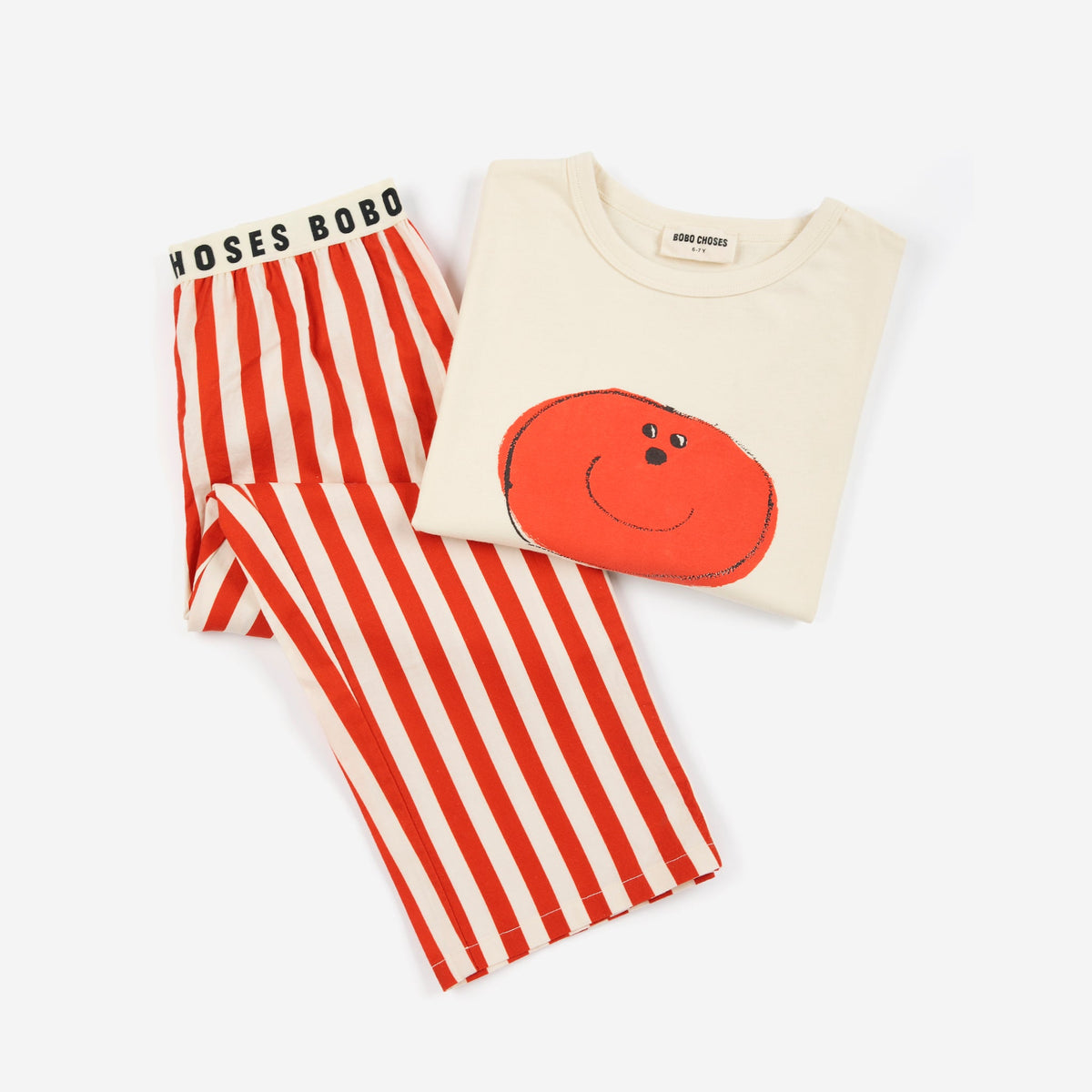 Bobo Choses Weirdly Happy Red Loungewear Set