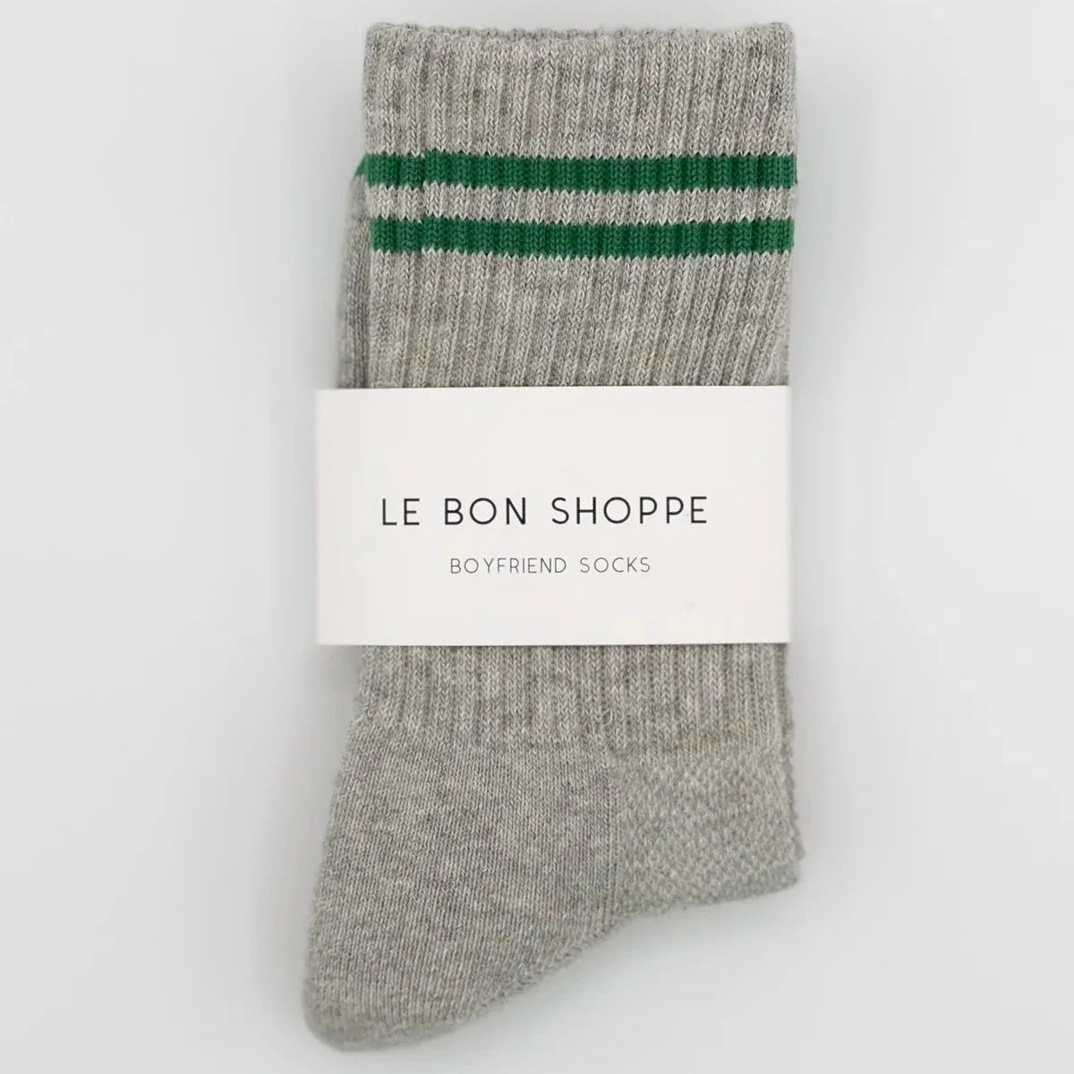Le Bon Shoppe Lt Grey Boyfriend Socks