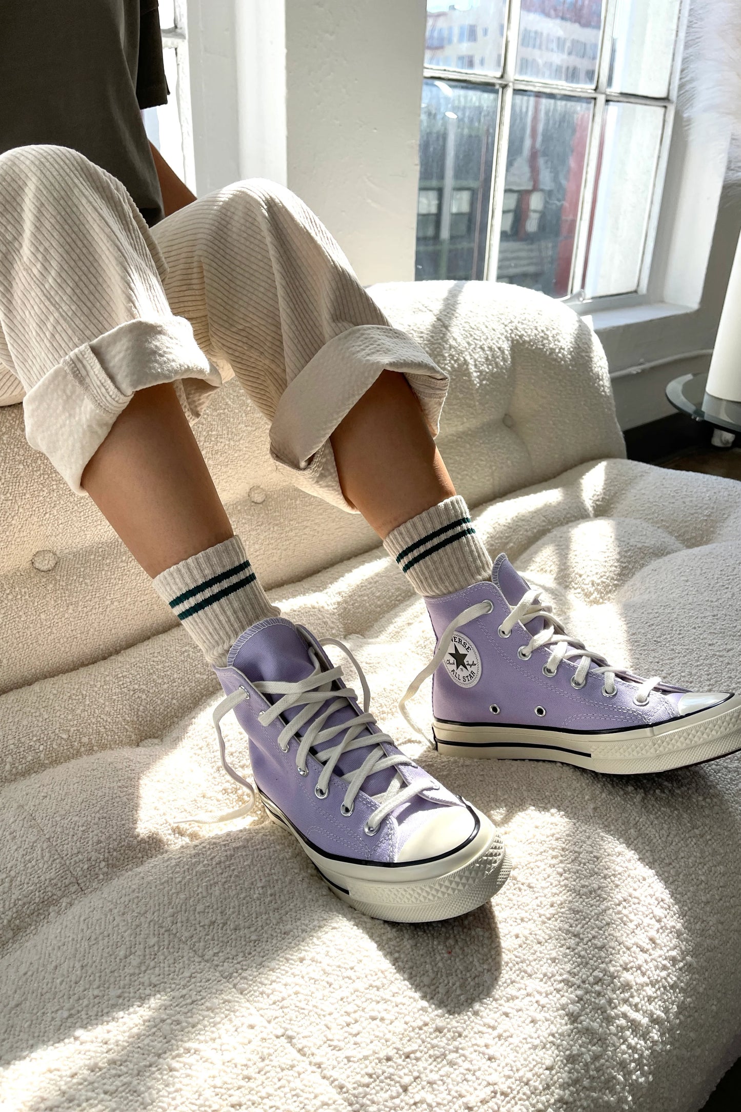 Le Bon Shoppe Oatmeal Boyfriend Socks